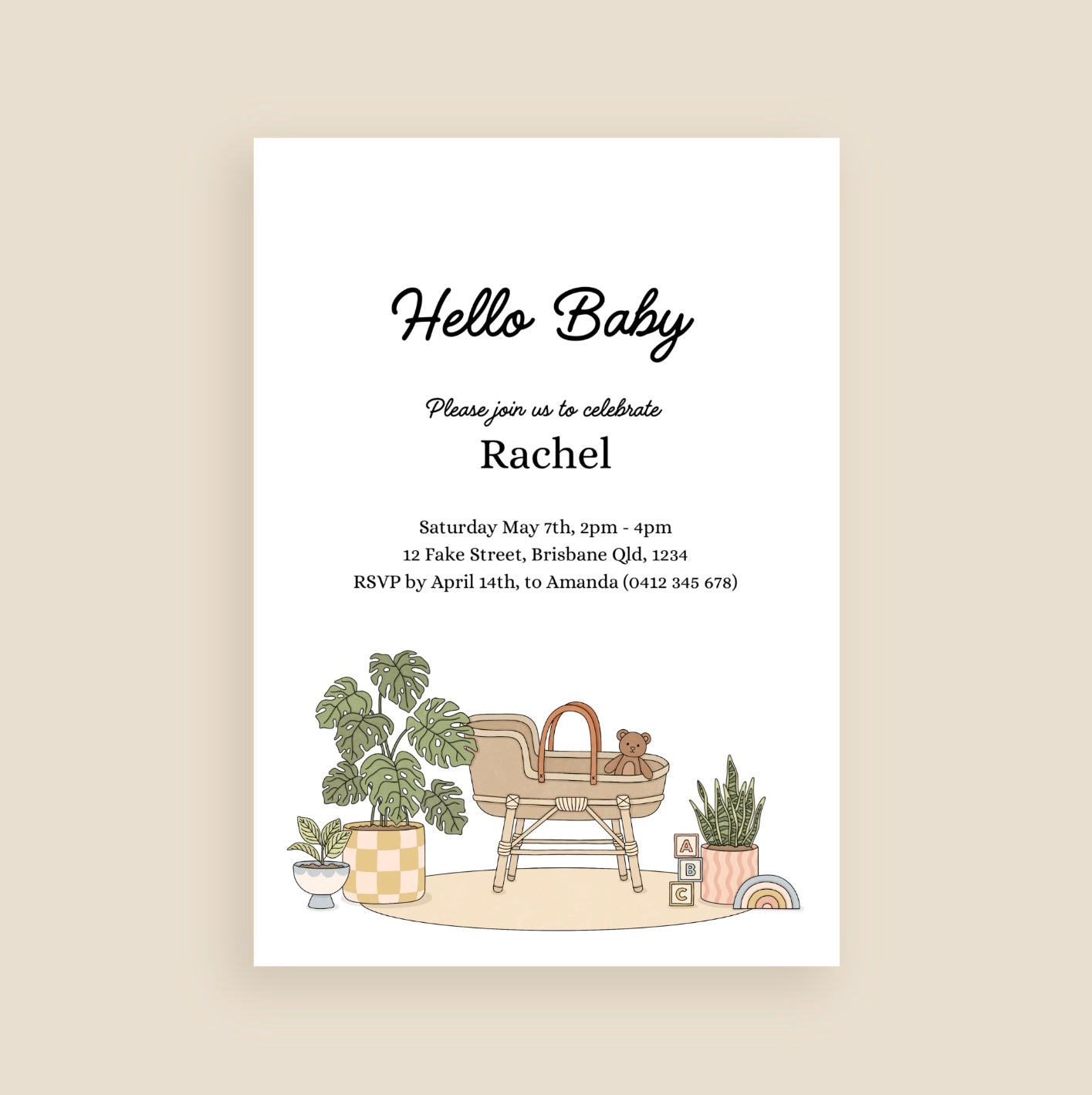 Isn’t She Lovely Invitation