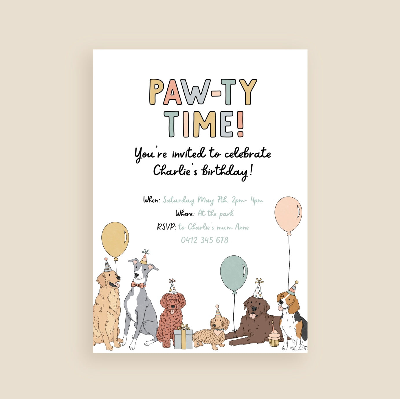 Paw-ty Time Invitation