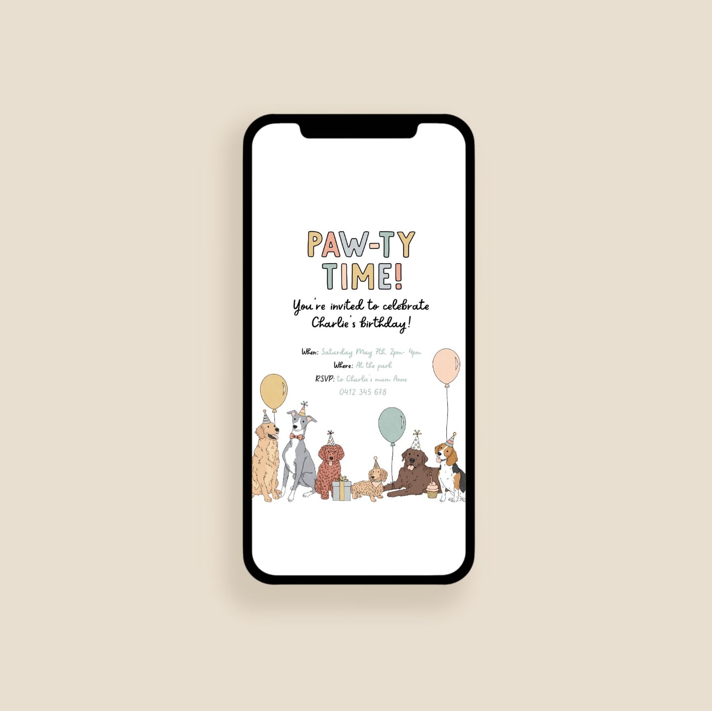 Paw-ty Time Invitation