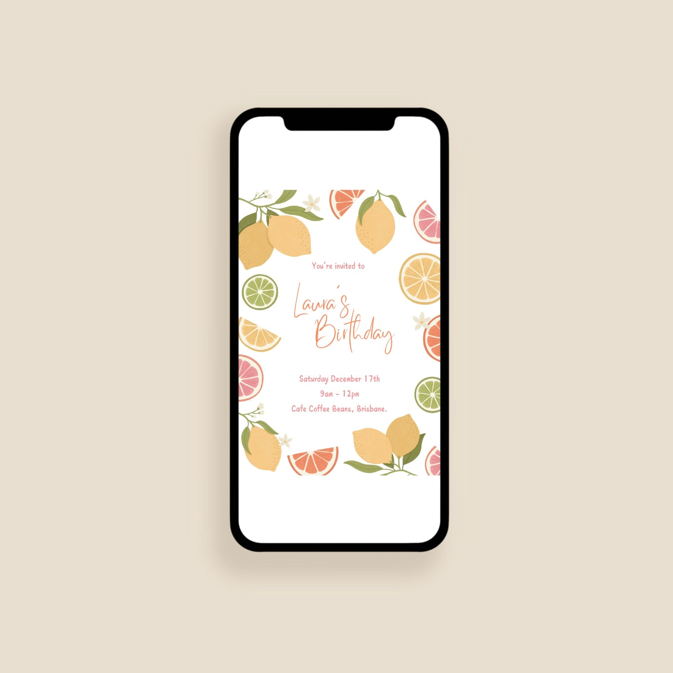 Citrus Celebration Invitation
