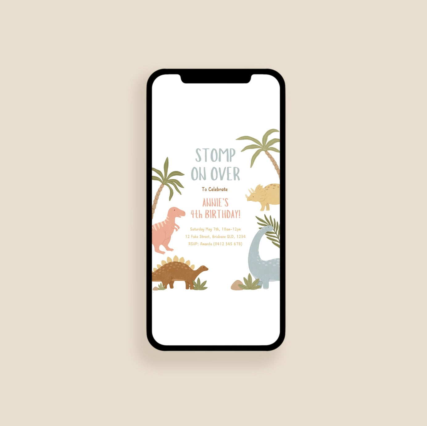 Stomp, Roar & Twirl Invitation