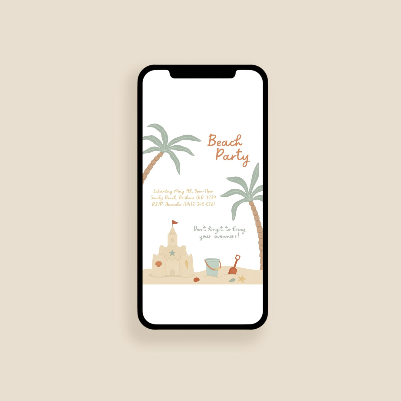 Surf, Sand & Celebrations Invitation