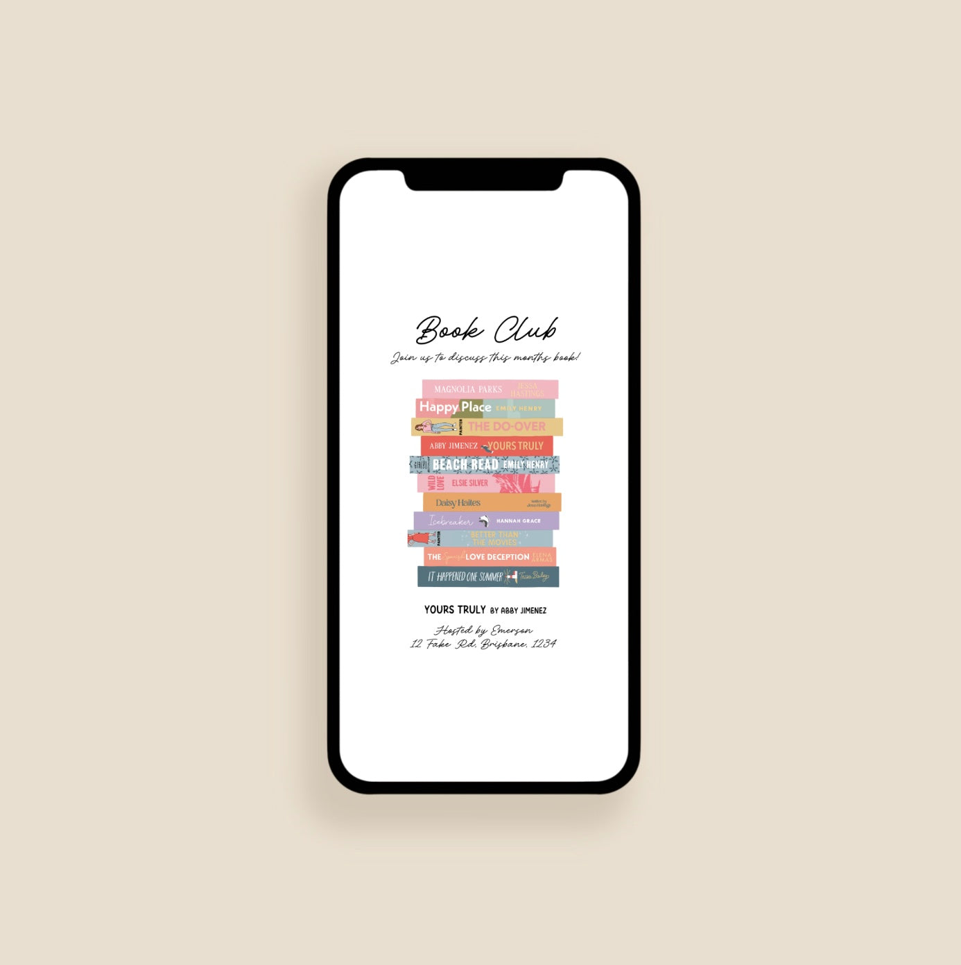 Book Club Invitation