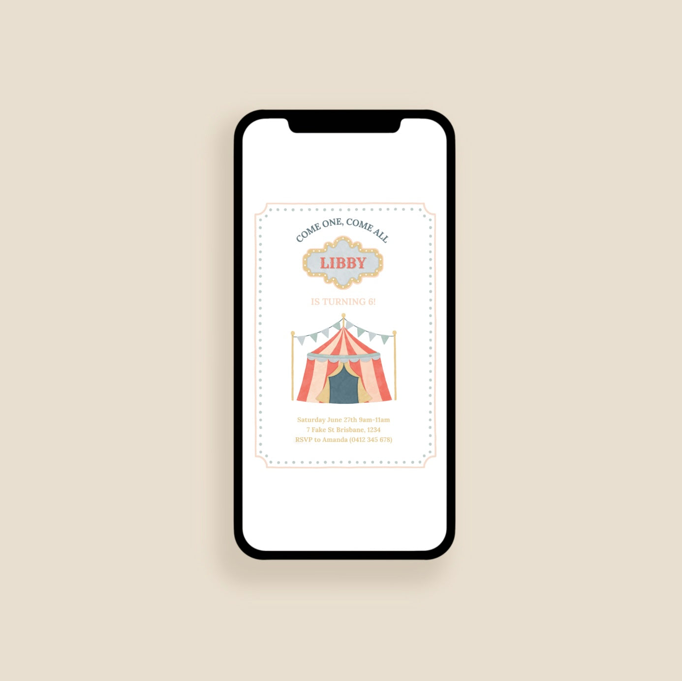 Circus Invitation