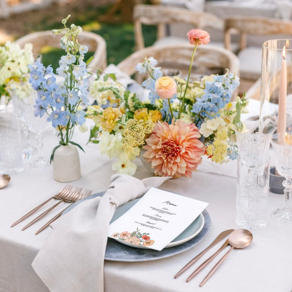 Florals & Forever Menu