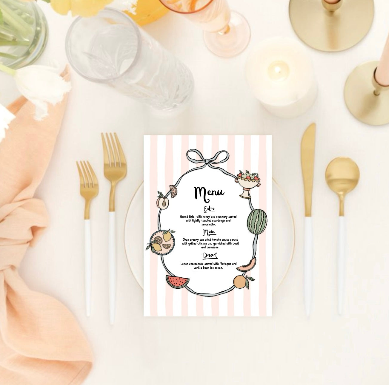 Let’s Celebrate Menu