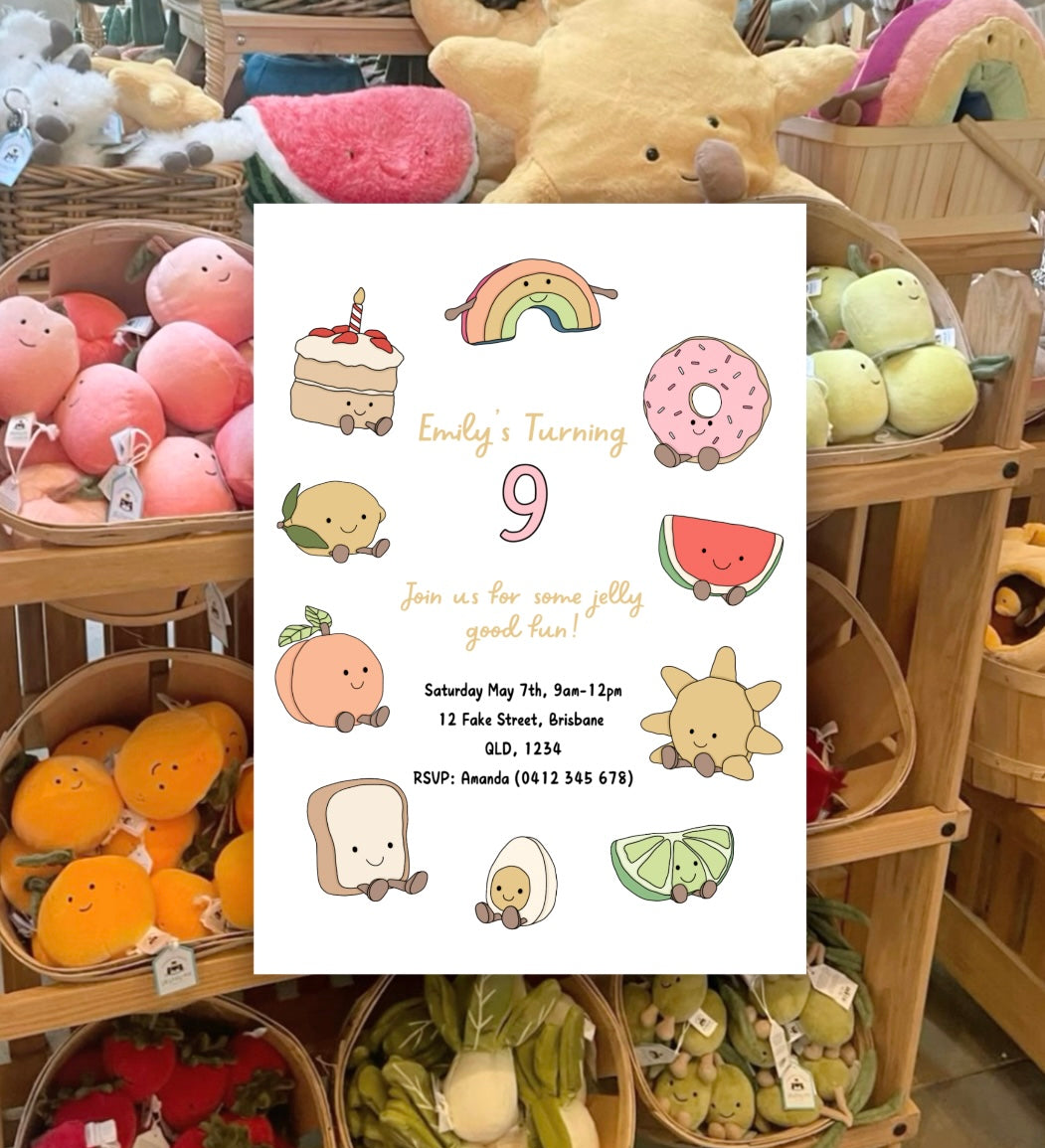 Jelly Cat Invitation