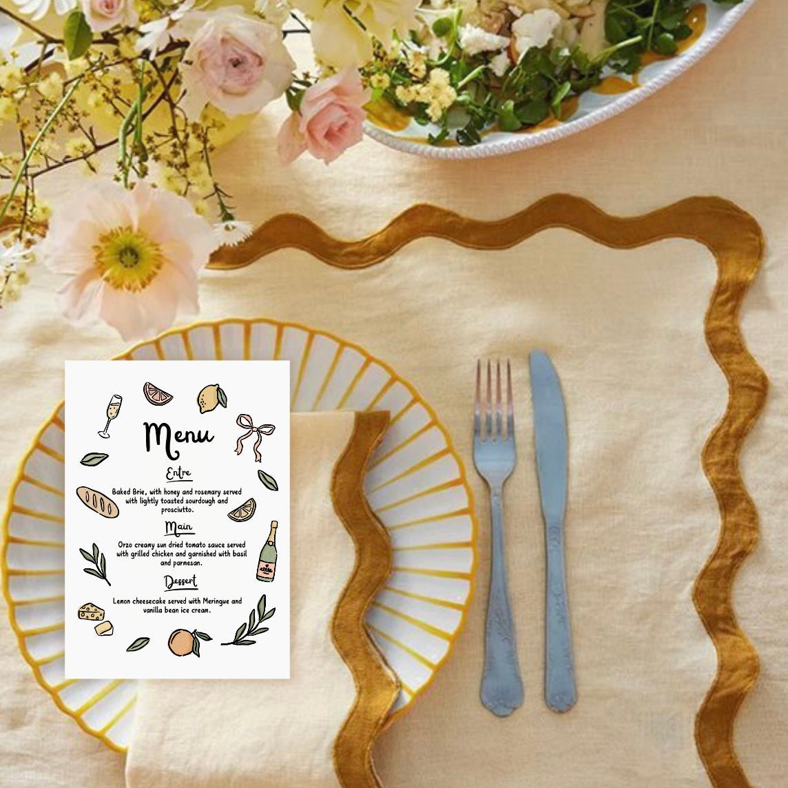 Under The Tuscan Stars Menu