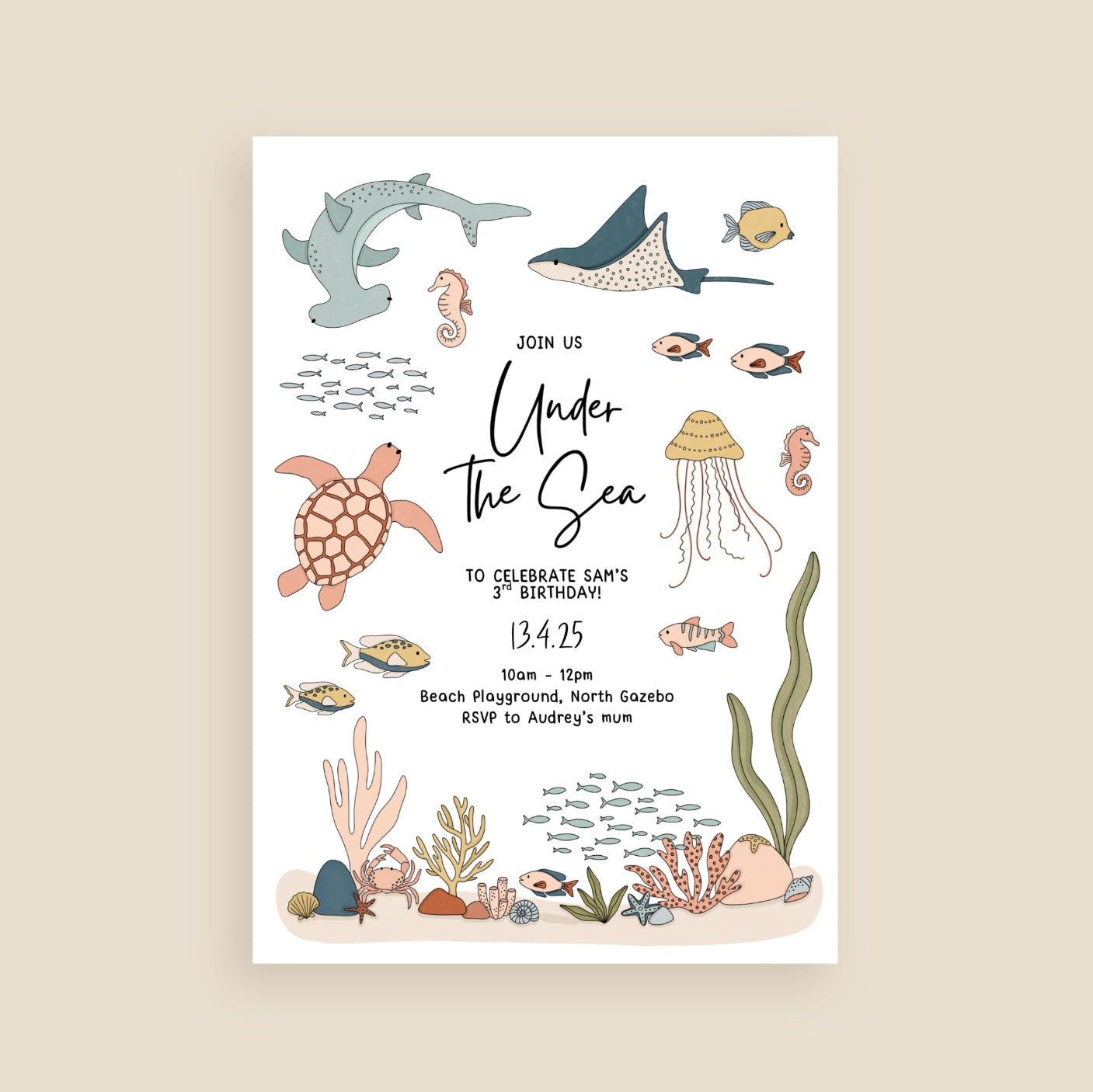 Under the Sea Invitation