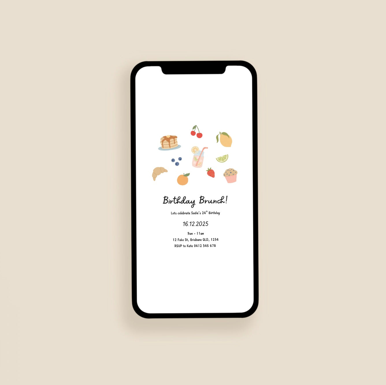 Birthday Brunch Invitation