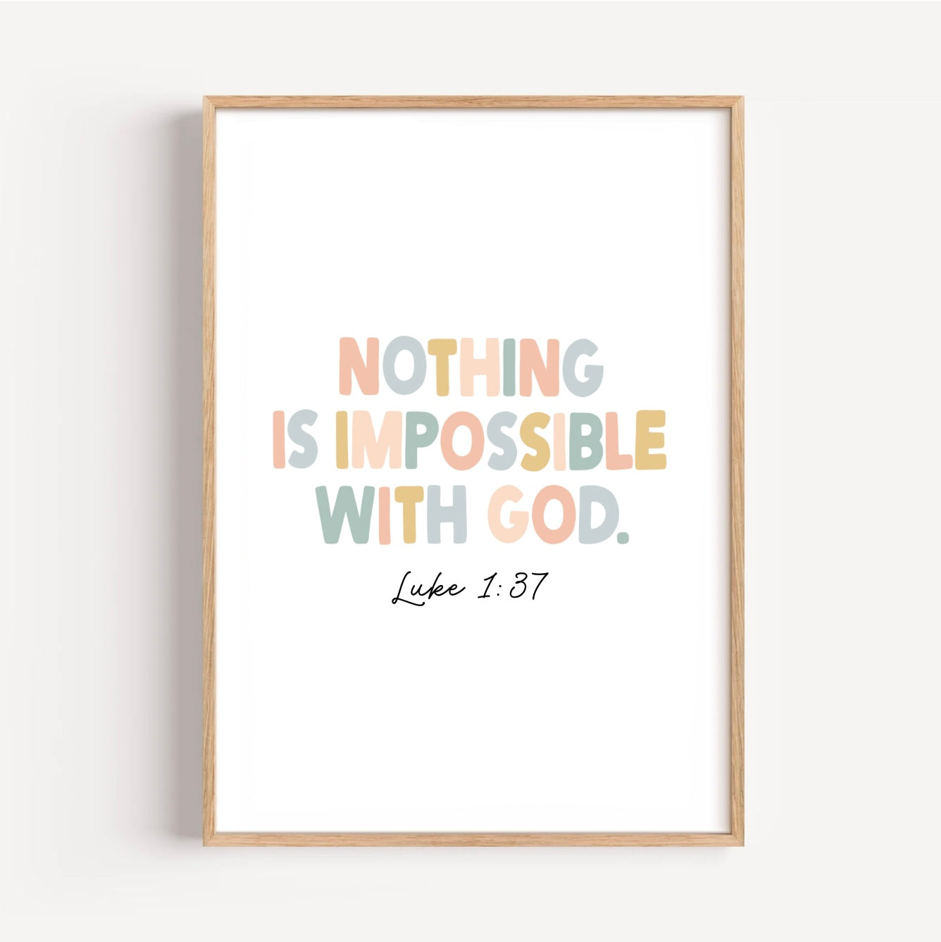 Luke 1:37 Print