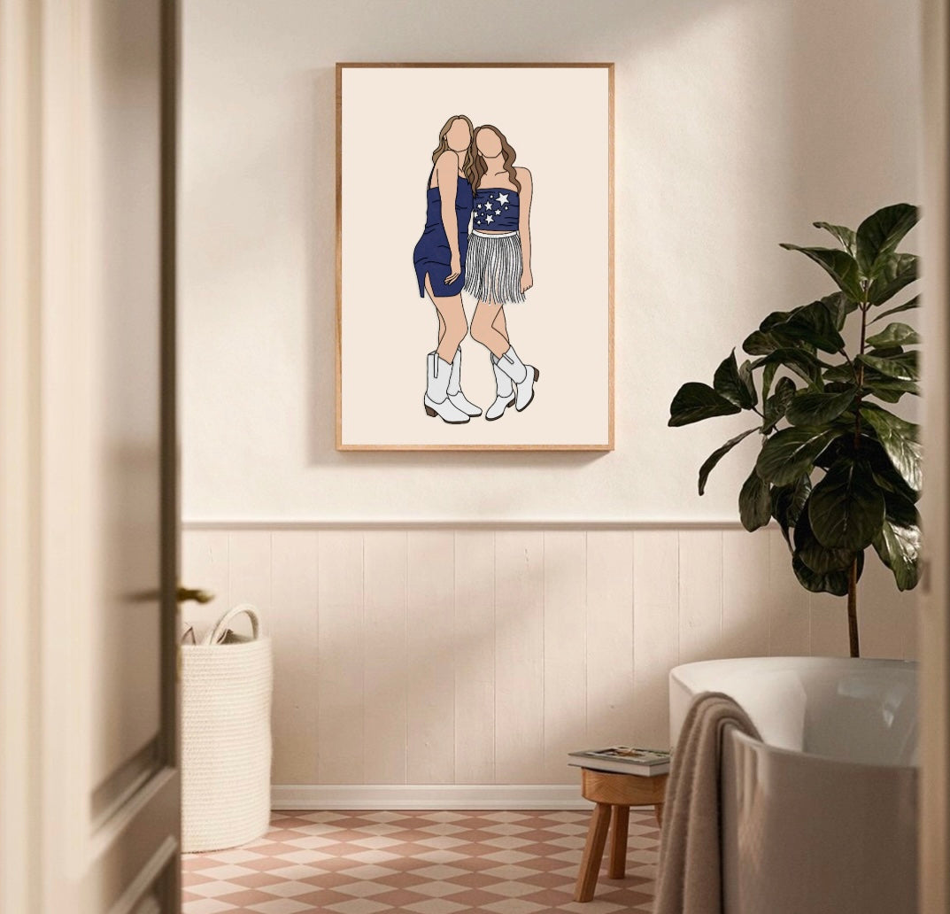 Custom Outline Portrait Illustration