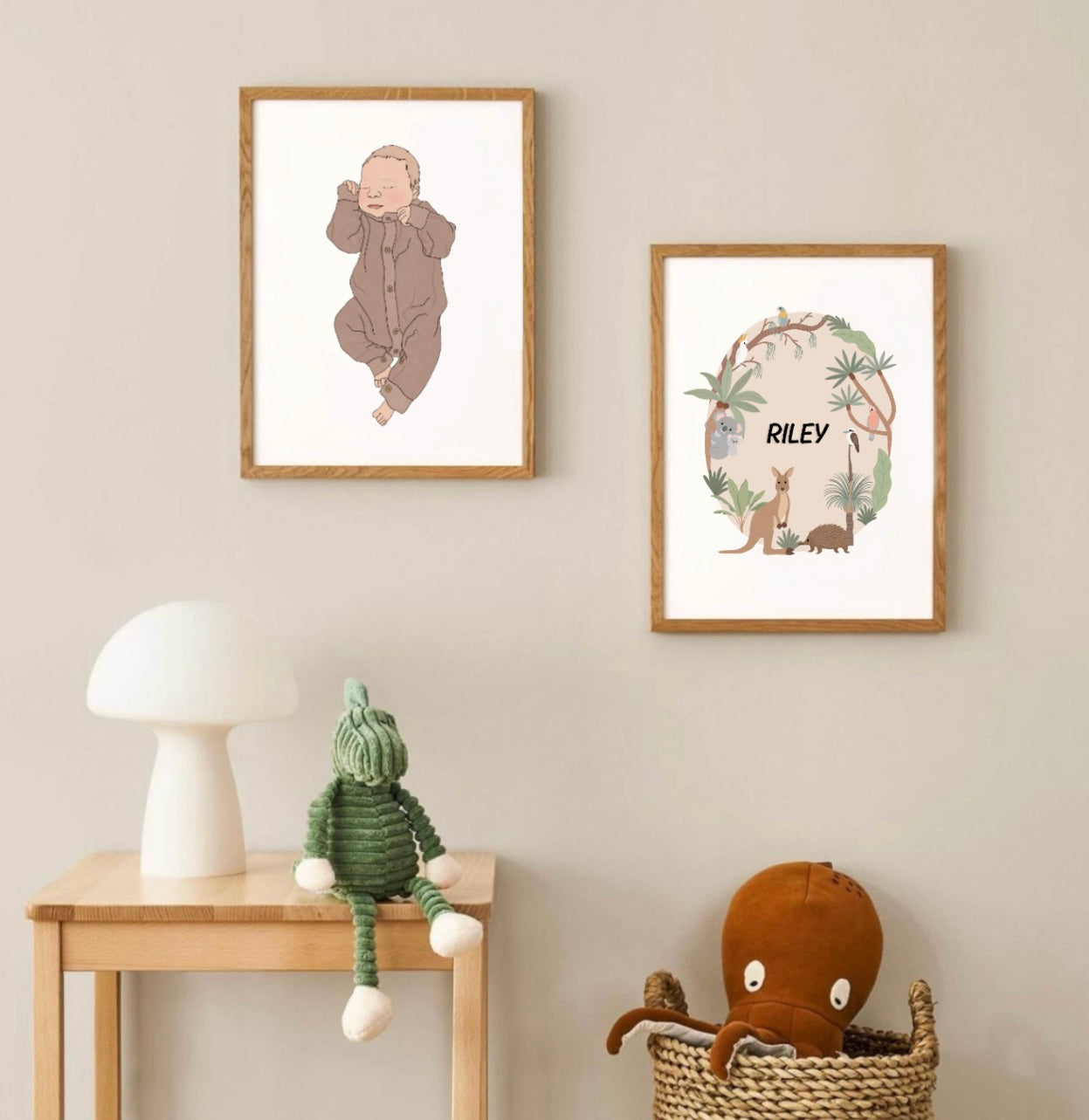 Aussie Animals Personalised Name Print