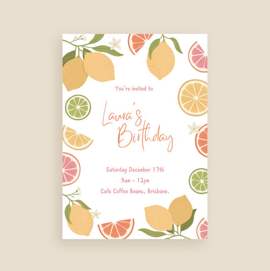 Citrus Celebration Invitation