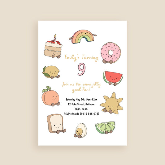 Jelly Cat Invitation