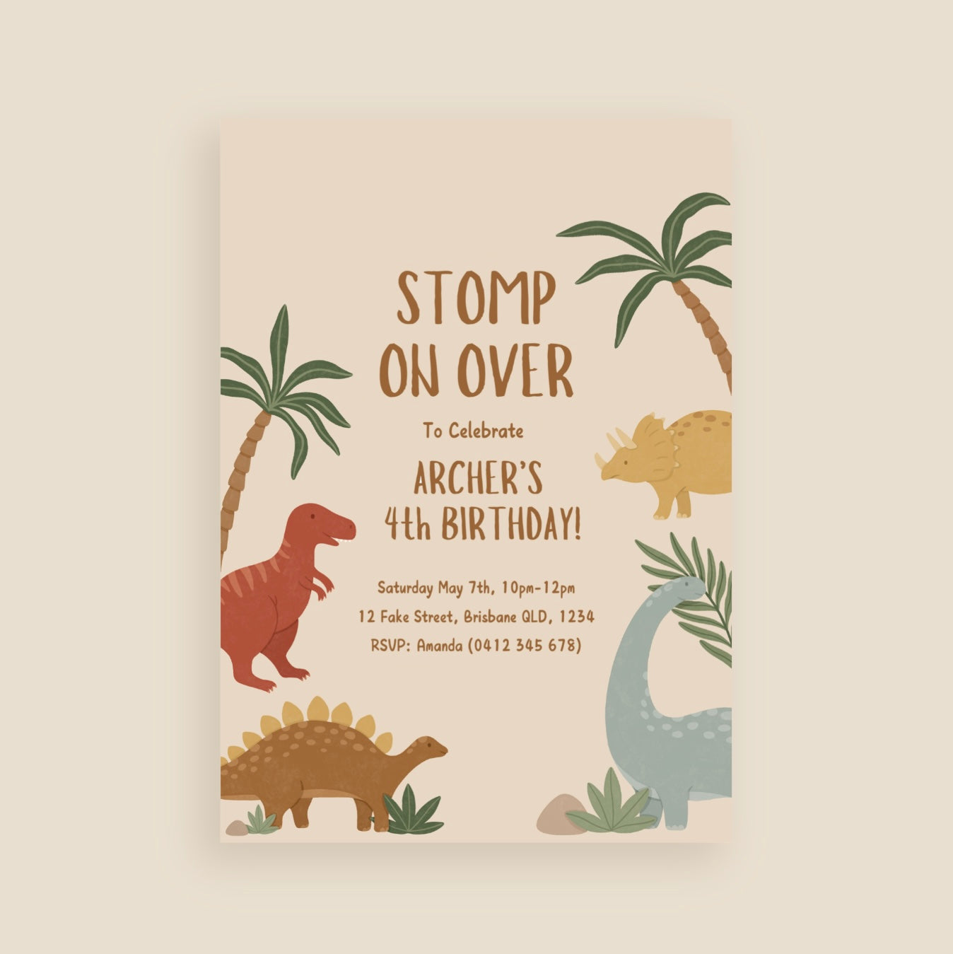 Stomp, Roar & Rumble Invitation