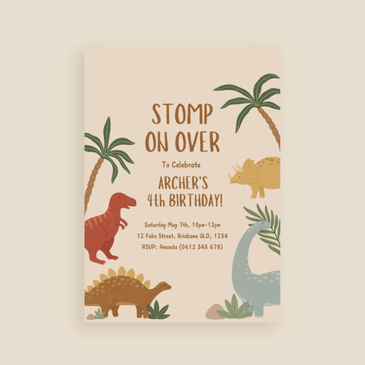 Stomp, Roar & Rumble Invitation