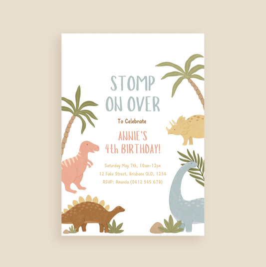 Stomp, Roar & Twirl Invitation