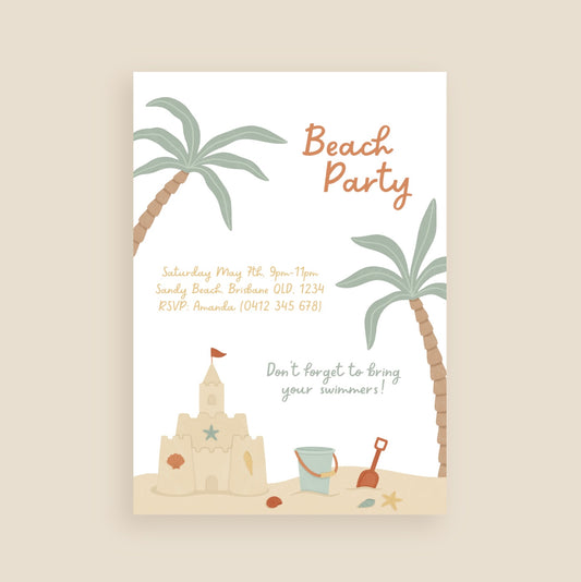 Surf, Sand & Celebrations Invitation
