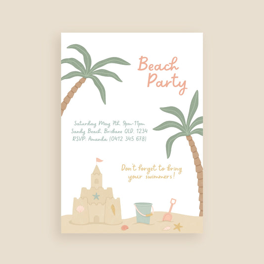 Surf, Sand & Sparkles Invitation