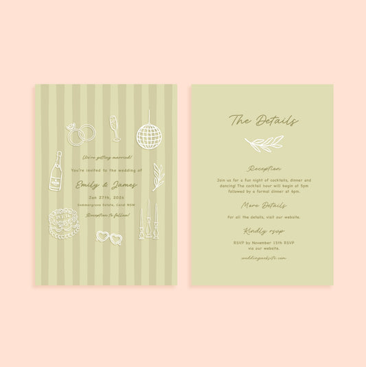 “I do” (Green) Invitation