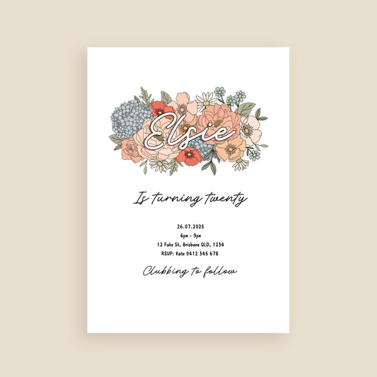 Petals & Party Invitation