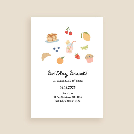 Birthday Brunch Invitation