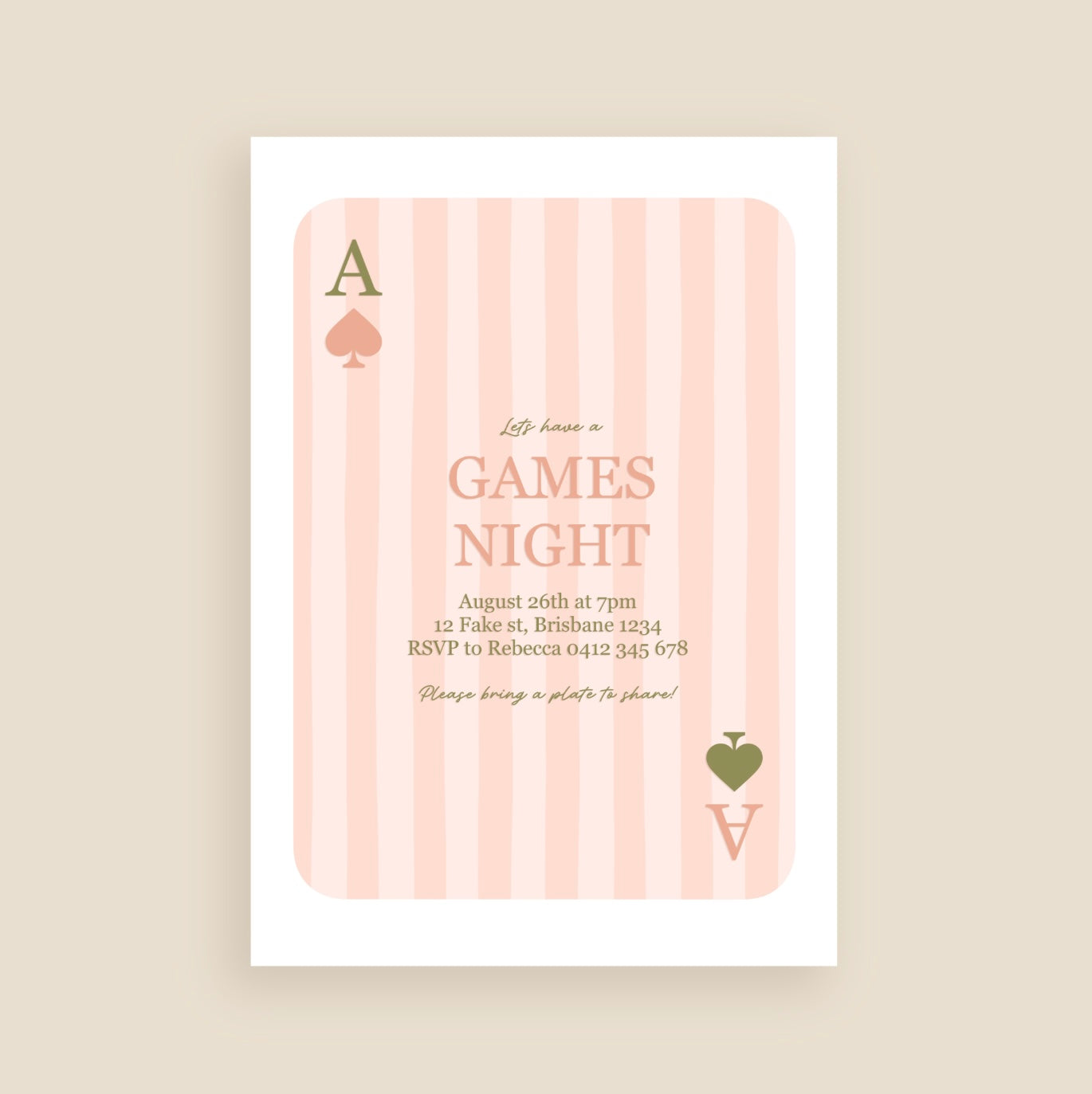 Games Night Invitation