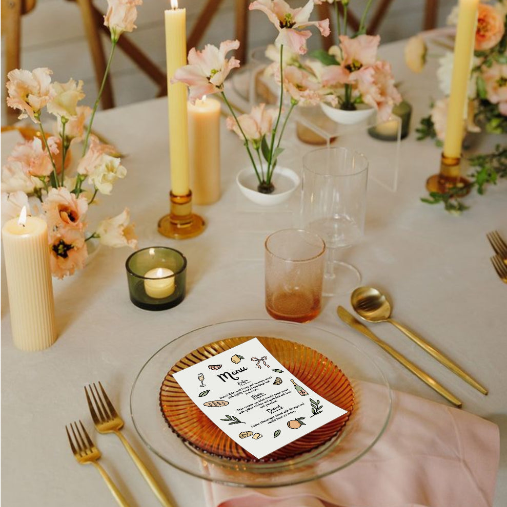 Under The Tuscan Stars Menu