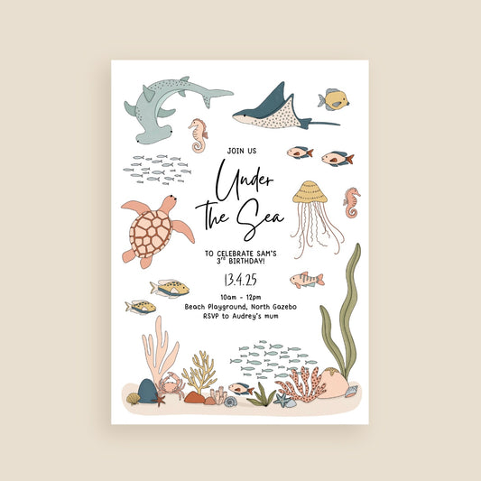 Under the Sea Invitation