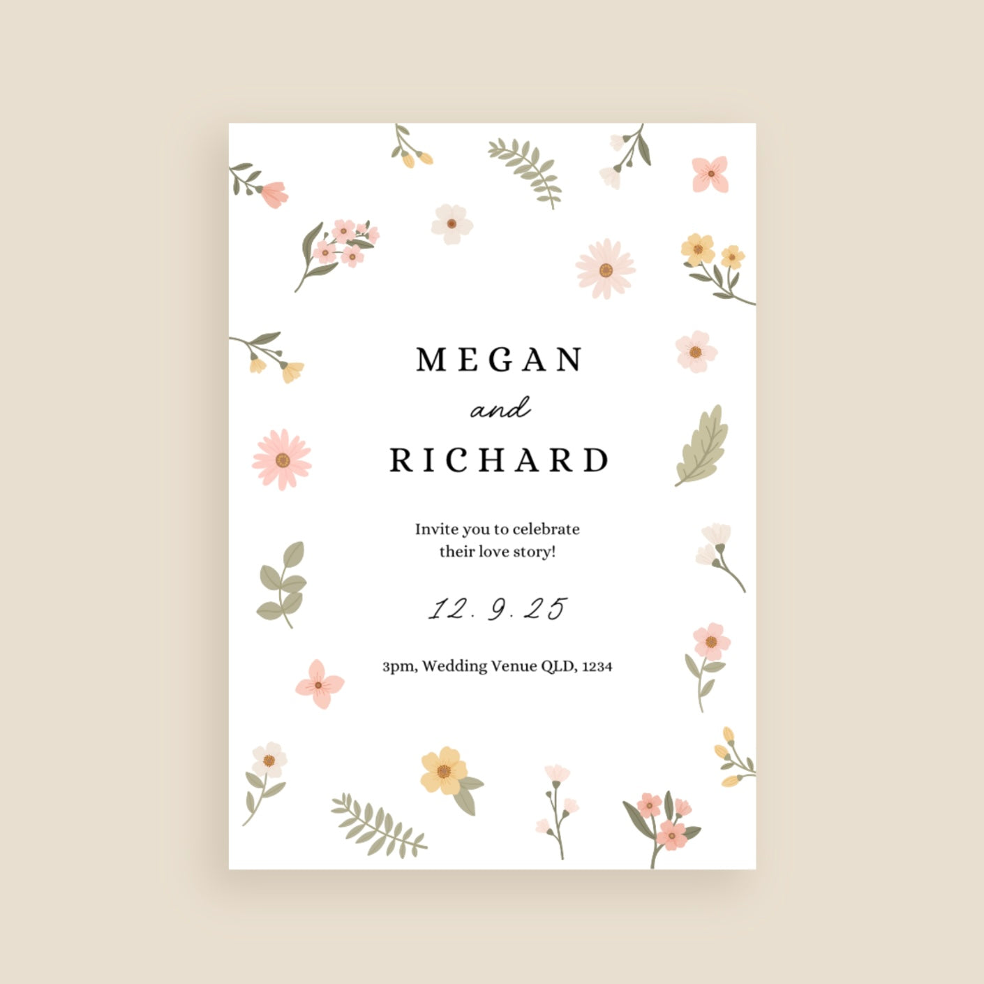 Bloom & Vow Invitation