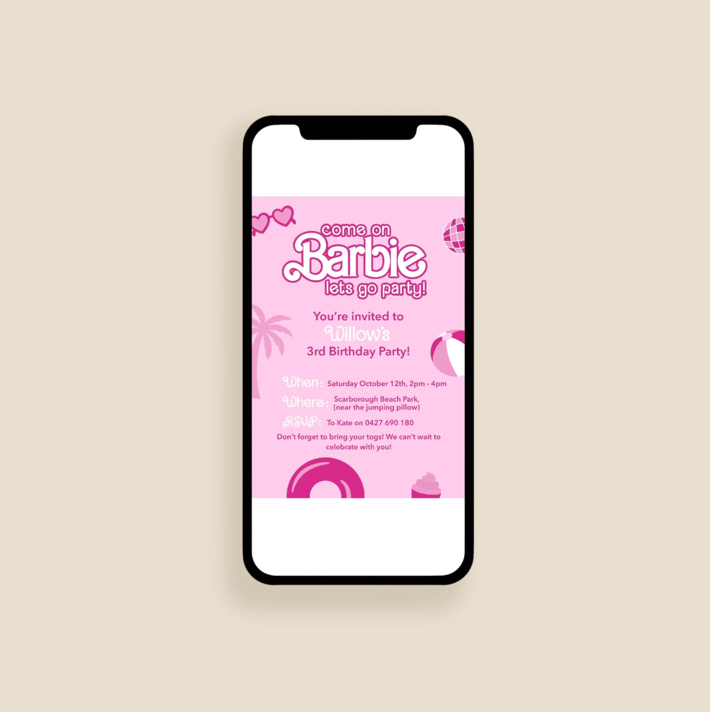 Barbie Girl Invitation