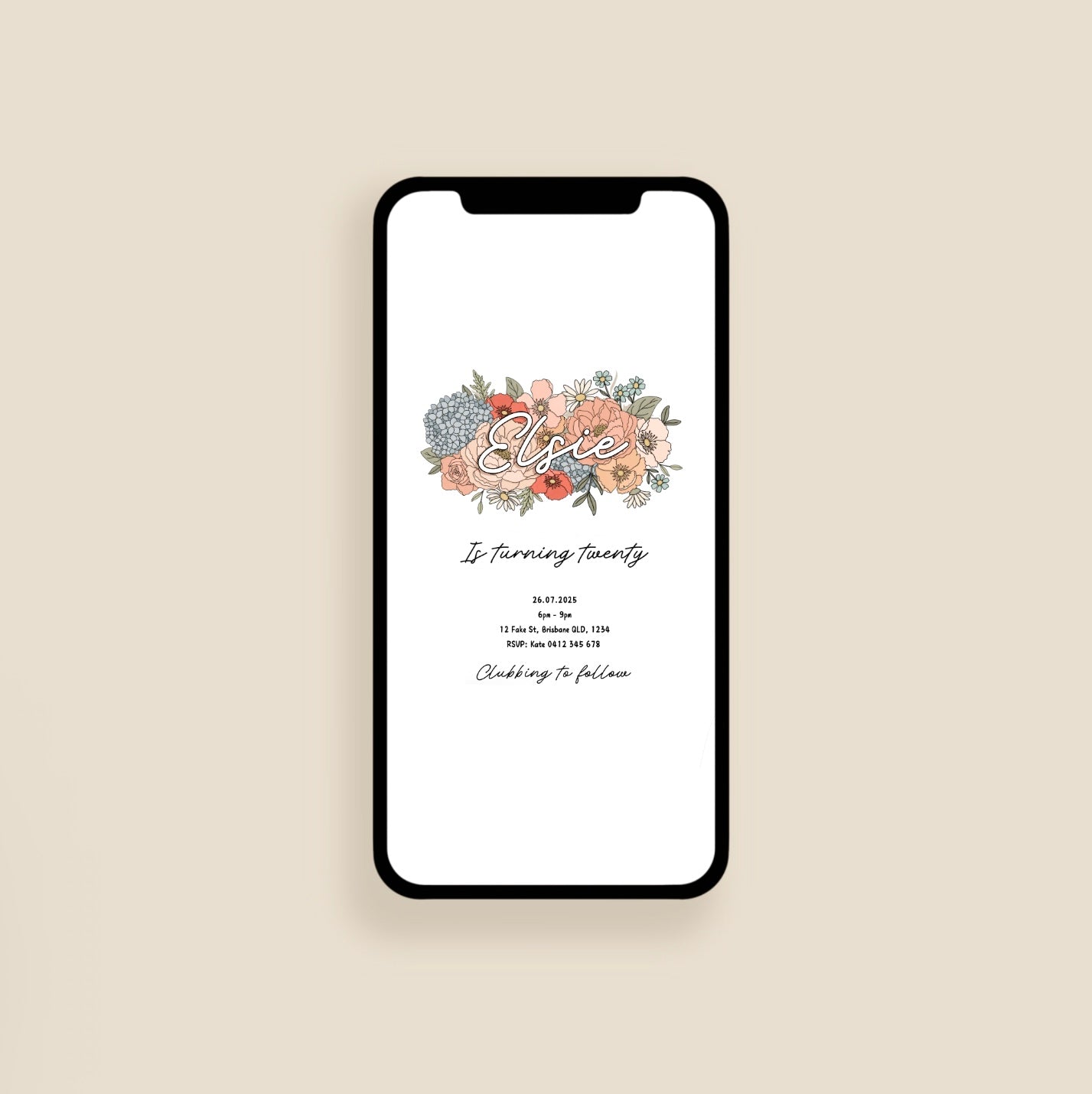 Petals & Party Invitation