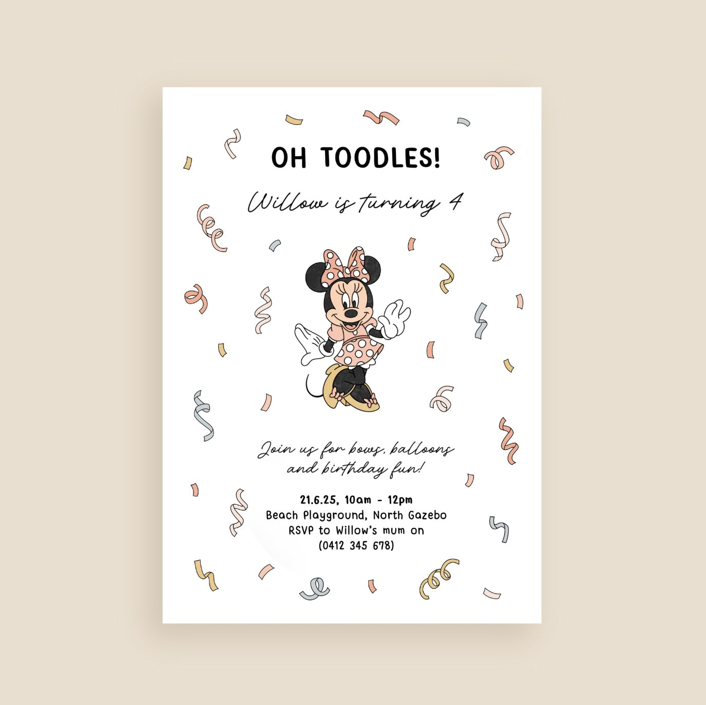 Minnie Invitation