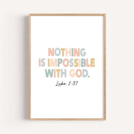 Luke 1:37 Print