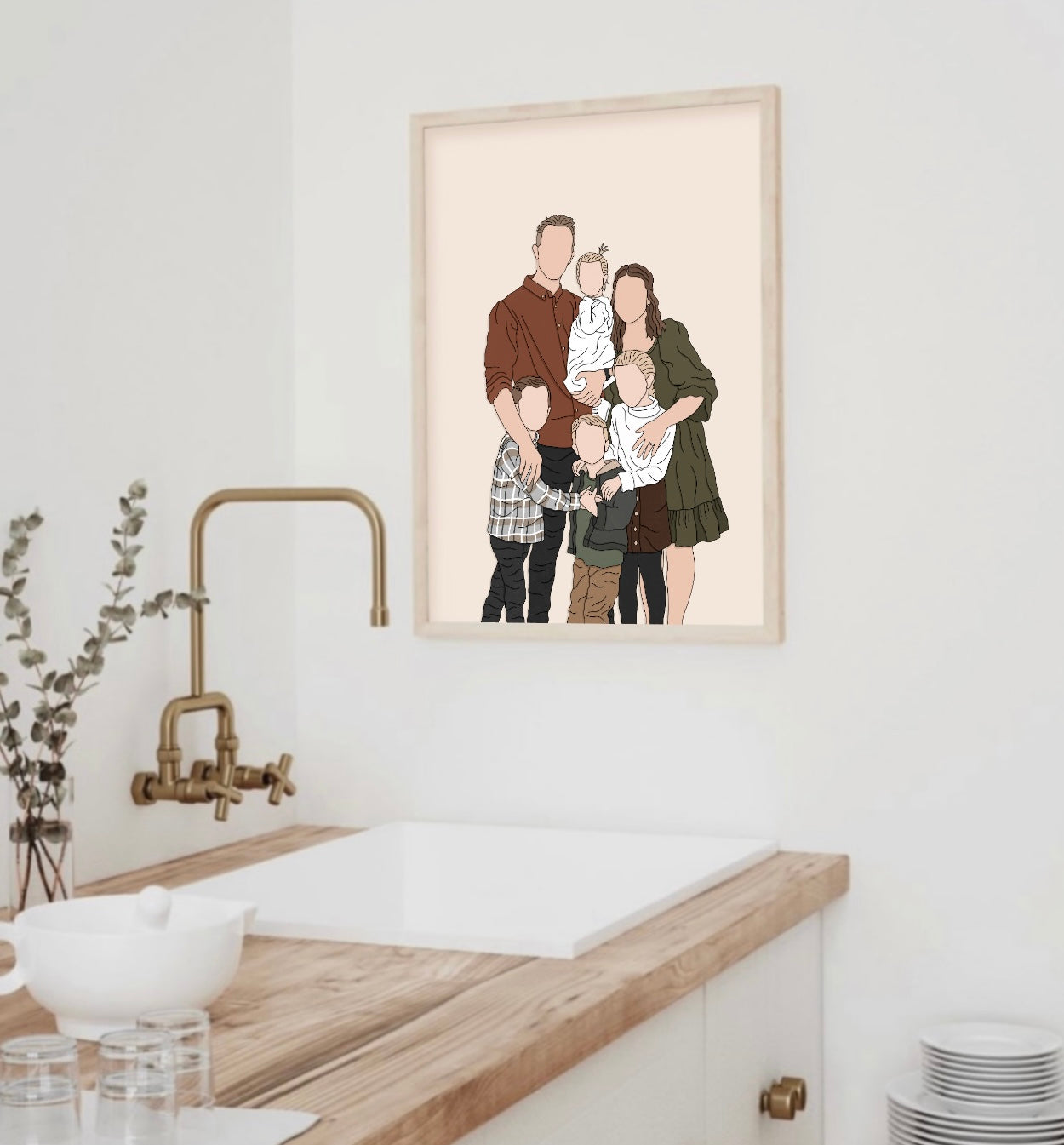 Custom Outline Portrait Illustration
