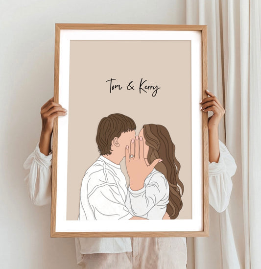 Custom Outline Portrait Illustration