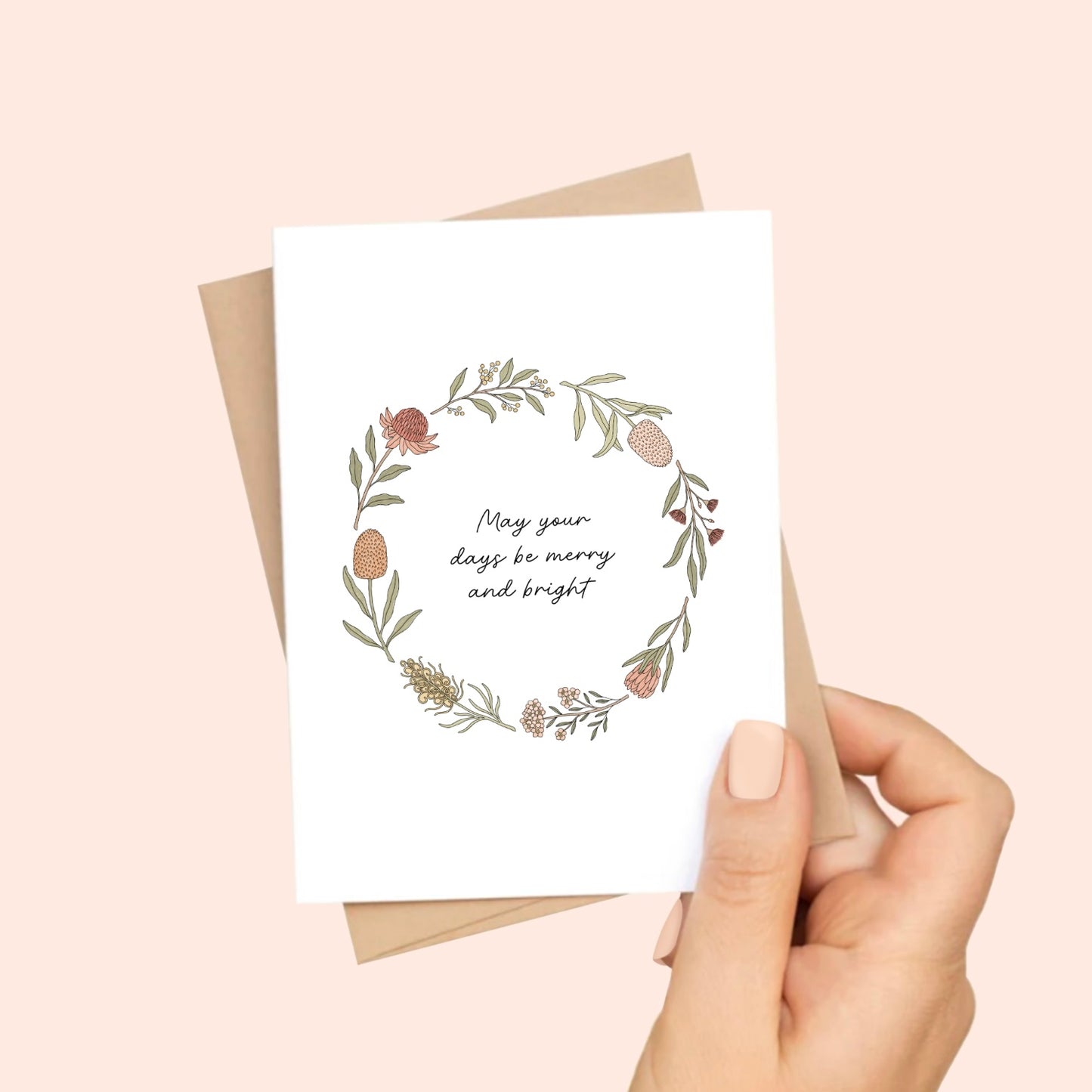 Australian Wreath Christmas Card