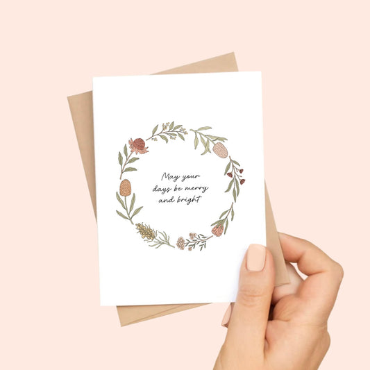 Australian Wreath Christmas Card