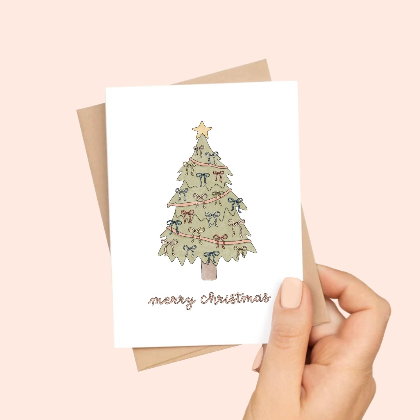 Bows and Branches Christmas Card